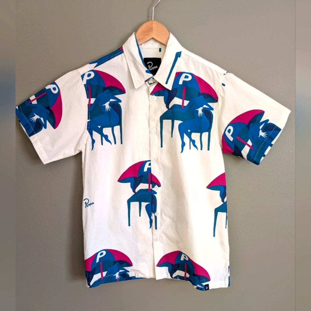 By Parra Monaco Umbrella Camp Shirt Size Small